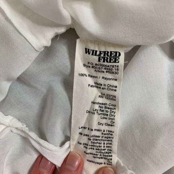 Aritzia  Wilfred Free Veronika Shirt Dress Off White Tunic long sleeve Size XXS - Picture 13 of 14